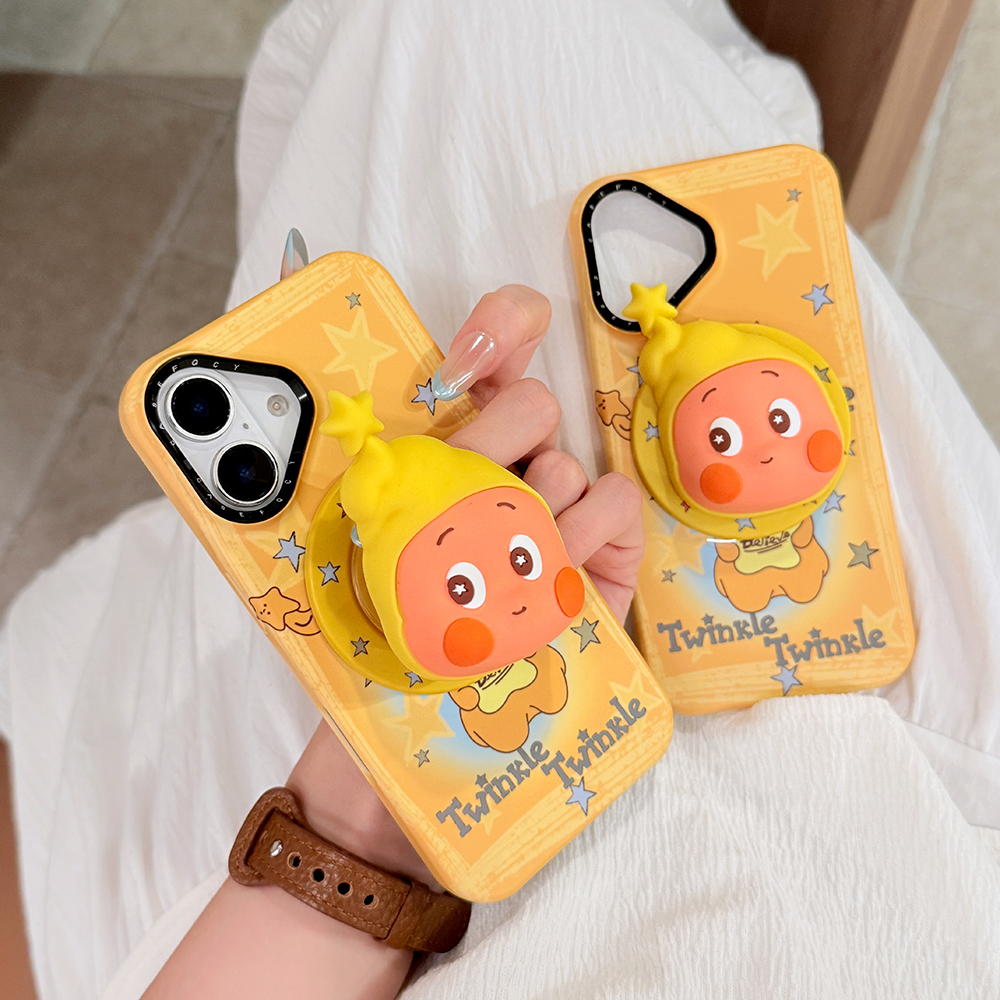 卡通星星人立体磁吸支架手机壳