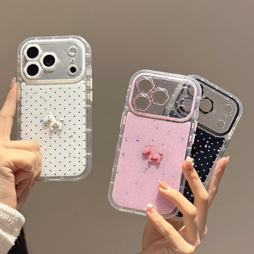 ins滴胶星星立体小马全包防摔壳