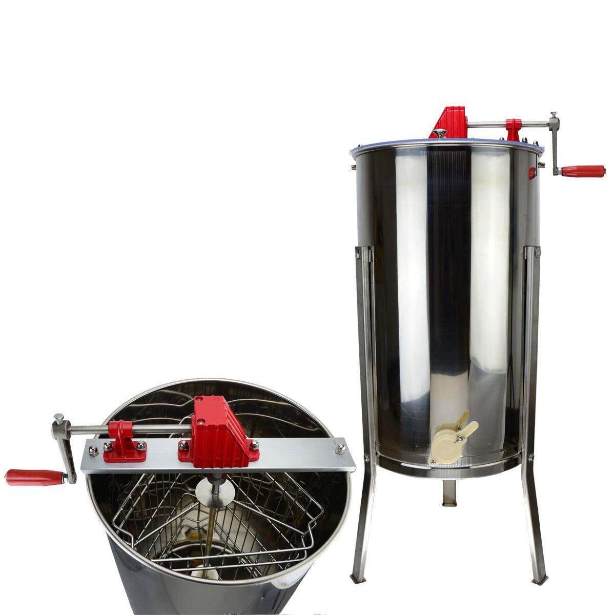 出口型3框不锈钢手动摇蜜机带支架蜂蜜分离机打糖机养蜂工具