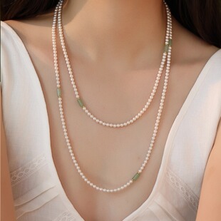 SHIWU新中式长款珍珠项链女2026新款高级感轻奢小众叠戴颈链配饰