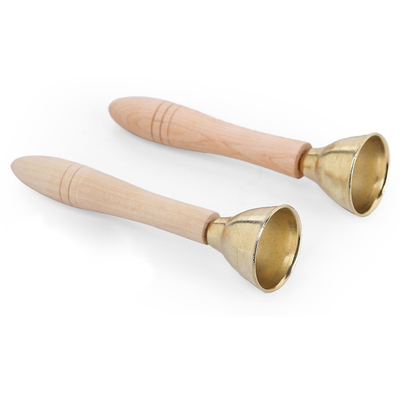 儿童打击乐器奥尔夫音乐启蒙教具幼儿园早教优质木把铜碰铃绳碰钟