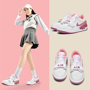 莆田粉色女鞋aj312官网正品樱花粉篮球鞋低帮男款莆由air球鞋粉白