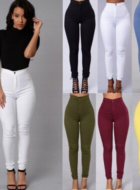 2018Fashion elastic jeans women leggings ladies jeans pants
