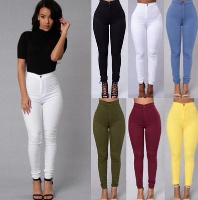 2018Fashion elastic jeans women leggings ladies jeans pants
