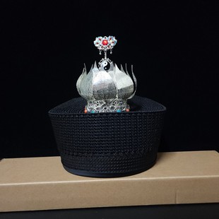 手编封顶混元巾加黄铜莲花冠整套火焰冠三清冠道冠上清冠