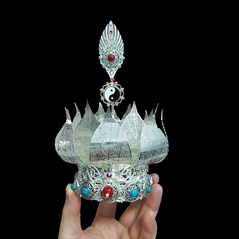 铜莲花冠火焰冠道冠三清冠上清冠芙蓉冠道帽戏剧戏曲汉服帽冠