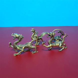黄铜四大神兽摆件青龙白虎朱雀玄武家居客厅卫生间四大方位摆饰
