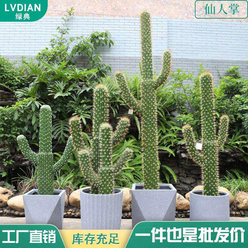 大型仿真仙人掌仿真绿植盆栽造景摆件仿真仙人柱厂家沙漠风