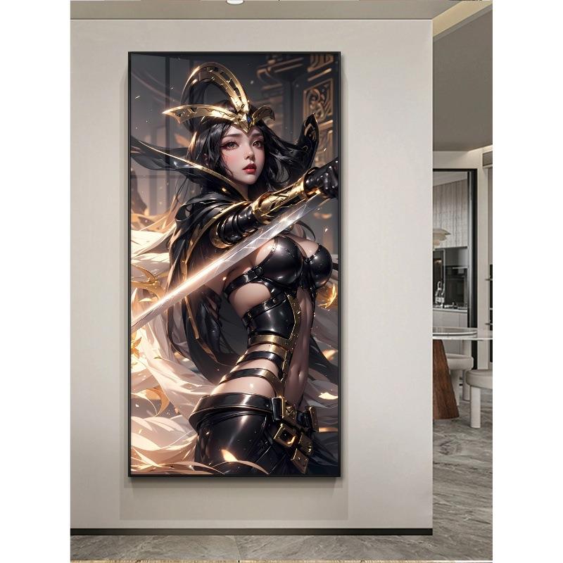LOL英雄联盟挂画玄关卧室墙面装饰画电竞房酒店网咖网吧游戏壁画