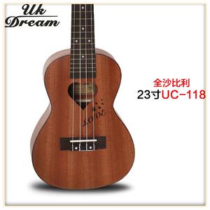 乌克丽丽小吉他 24寸ukulele夏威夷四弦琴全沙心型刻字UC-118