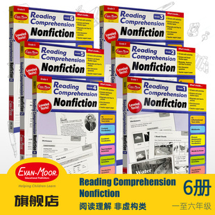 Reading Evan Grade Comprehension Nonfiction 6阅读理解系列非虚构类 Moor evanmoor美国加州教辅1 6年级强化综合能力提升