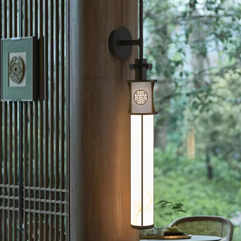 新中式酒店大堂壁灯大厅客厅走廊过道玄关楼梯禅意艺术高级感墙灯