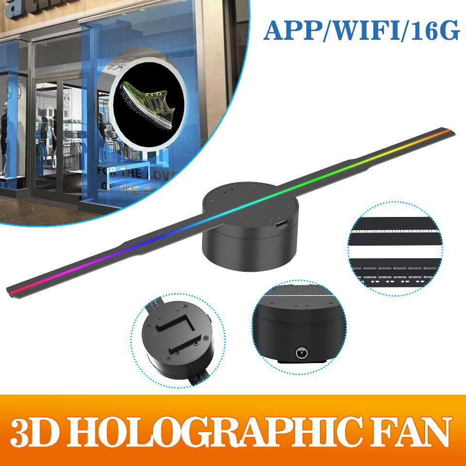 裸眼3d投影广告机全息风扇立体悬浮虚拟空中成像户外多功能拼接屏