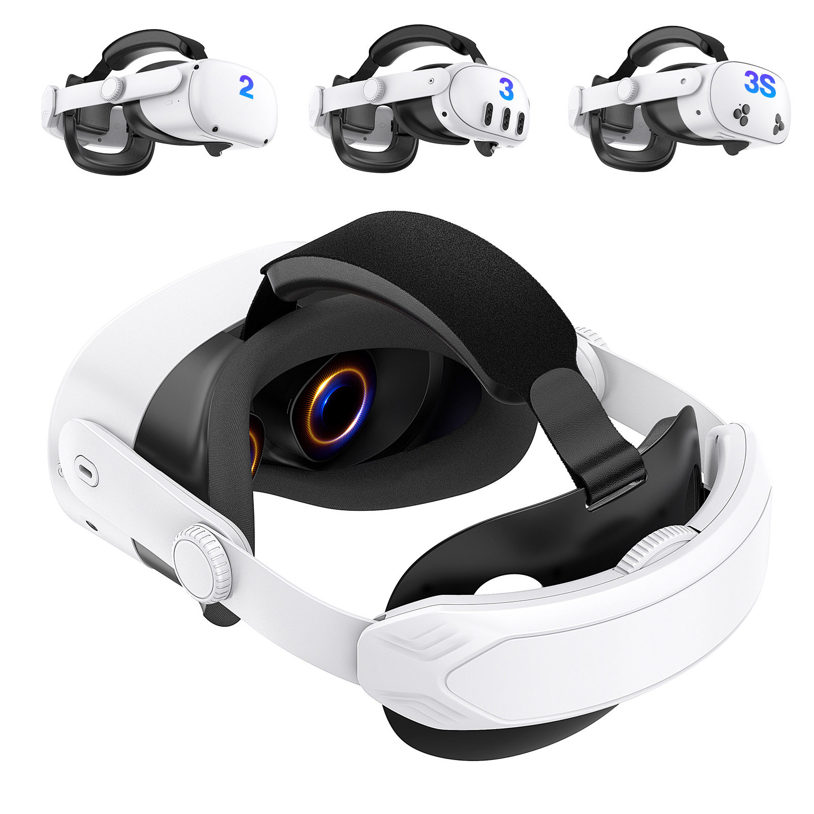 新款通用头戴适用于Meta Quest 2/3/3s替换头带vr一体机配件