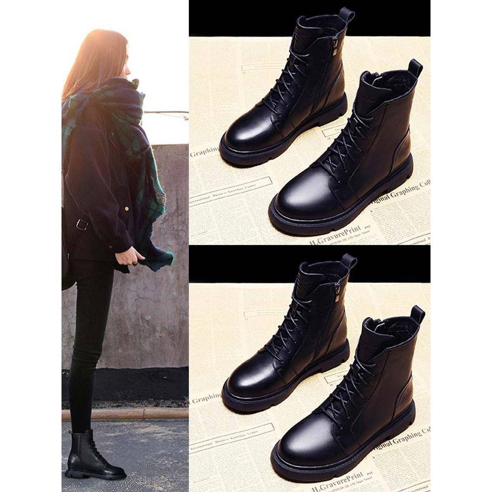 潮牌马丁靴女英伦风靴子2025新款ins酷网红百搭单靴秋冬加绒短靴