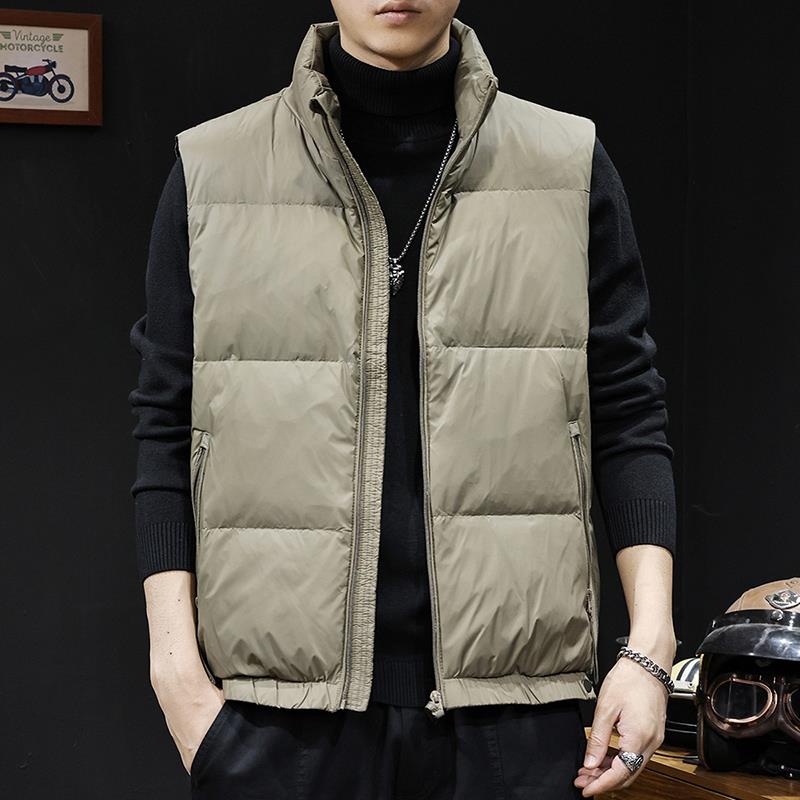 轻薄羽绒服马甲男冬季2025新款潮牌百搭保暖男士立领外套大码秋冬