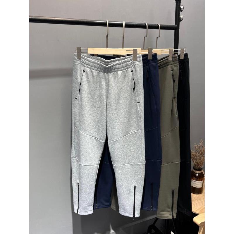 Mostarsea~修身弯刀裁剪卫裤男士纯棉毛圈多拉炼小脚针织运动裤潮