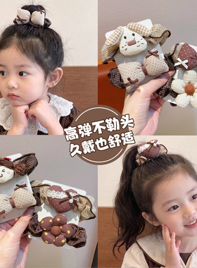 女童蝴蝶结嗯嗯发圈高弹不伤发
