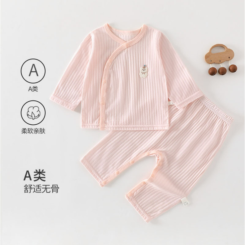 宝宝夏季套装薄款儿童长袖纯棉长裤婴儿防蚊裤男童夏天衣服套装款