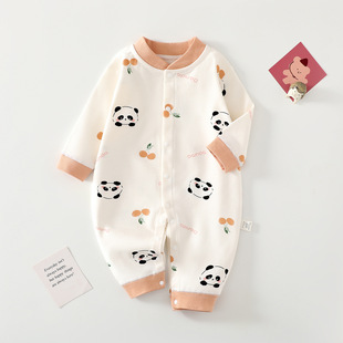 婴儿连体衣秋装a类纯棉新生儿衣服春秋款婴幼儿男女宝宝秋季爬服