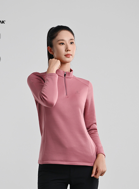 BLACKYAK/布来亚克25秋冬户外女士Polartec加绒加厚半拉T恤WYW428