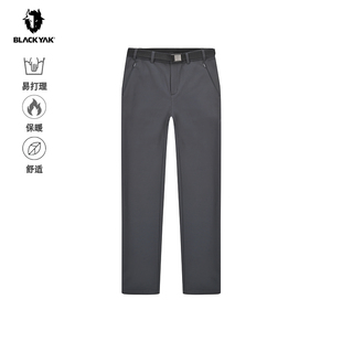 BLACKYAK/布来亚克女裤25冬季户外弹力软壳加绒保暖商务裤WYW308