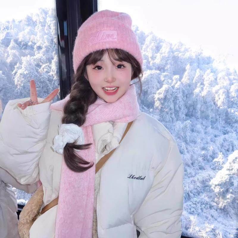 大头围粉色针织帽子女冬季显脸小雪地加厚保暖护耳毛线冷帽2024新,服饰配件/皮带/帽子/围巾,帽子,淘宝优惠券,粉丝福利购,淘宝优惠卷