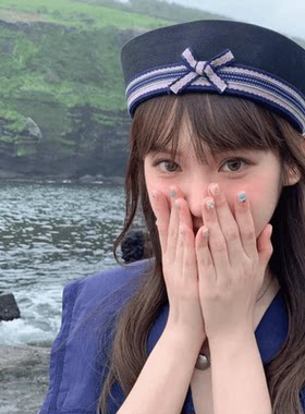 JK水手帽子树莓黑巧克力蛋糕可爱