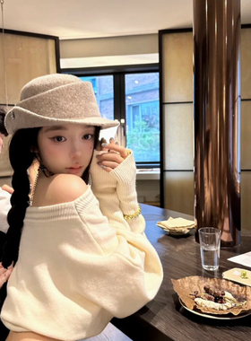 财阀千金~法式赫本风羊毛呢卷边优雅礼帽女秋冬保暖高级感渔夫帽