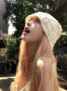 出口韩国！手工钩花镂空针织水桶帽女夏季百搭渔夫帽显脸小盆帽子