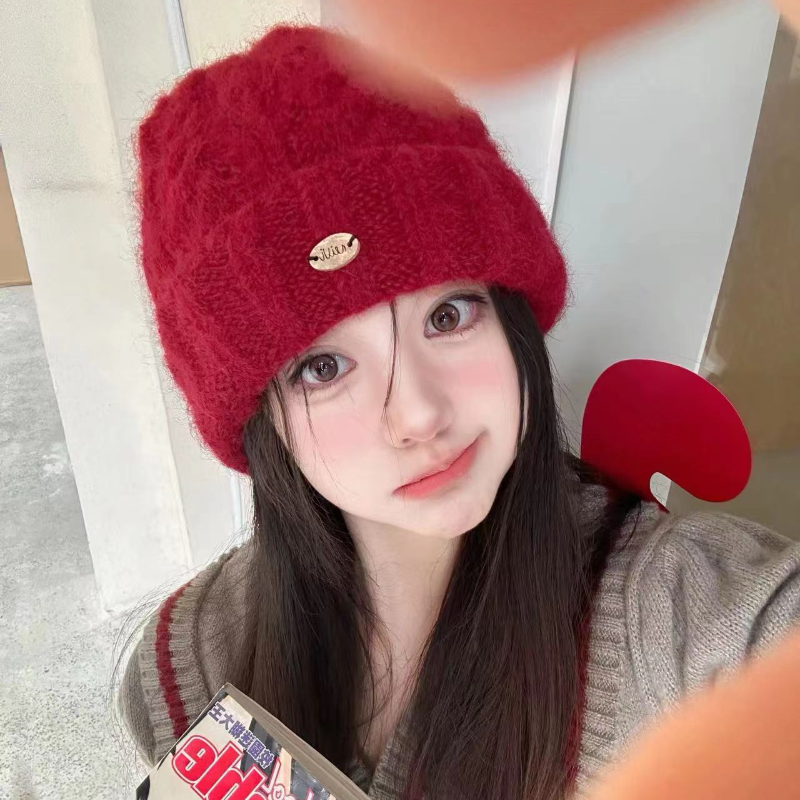 安可拉红显白网感含羊毛针织毛线帽子秋冬季女保暖包头大头围护耳,服饰配件/皮带/帽子/围巾,帽子,淘宝优惠券,粉丝福利购,淘宝优惠卷