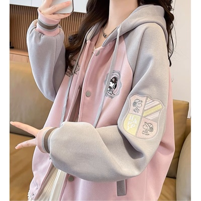 大童女装秋季上衣连帽卫衣开衫14少女12岁初中学生外套女2025新款