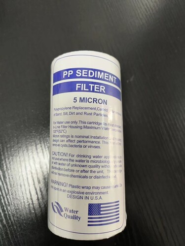 5寸1微米/5微米PP棉滤芯高12.7外径6内径2.8CM家用净水器配套滤芯