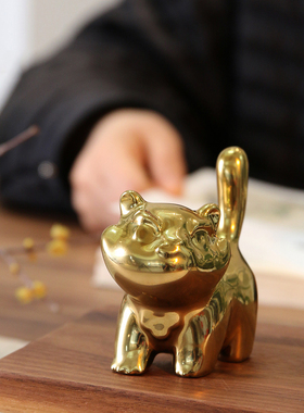 老虎摆件卡通陶瓷家居客厅酒柜装饰品茶桌桌面创意招财生肖虎摆设