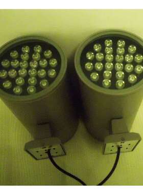 LED户外圆形双头单头壁灯外壳18W24W2*24W36W48Wled射灯外壳