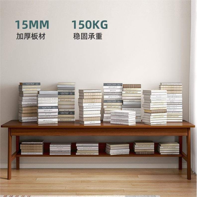 长条桌实木腿双人书桌简易办公电脑桌家用靠墙窄桌子学生卧写字台