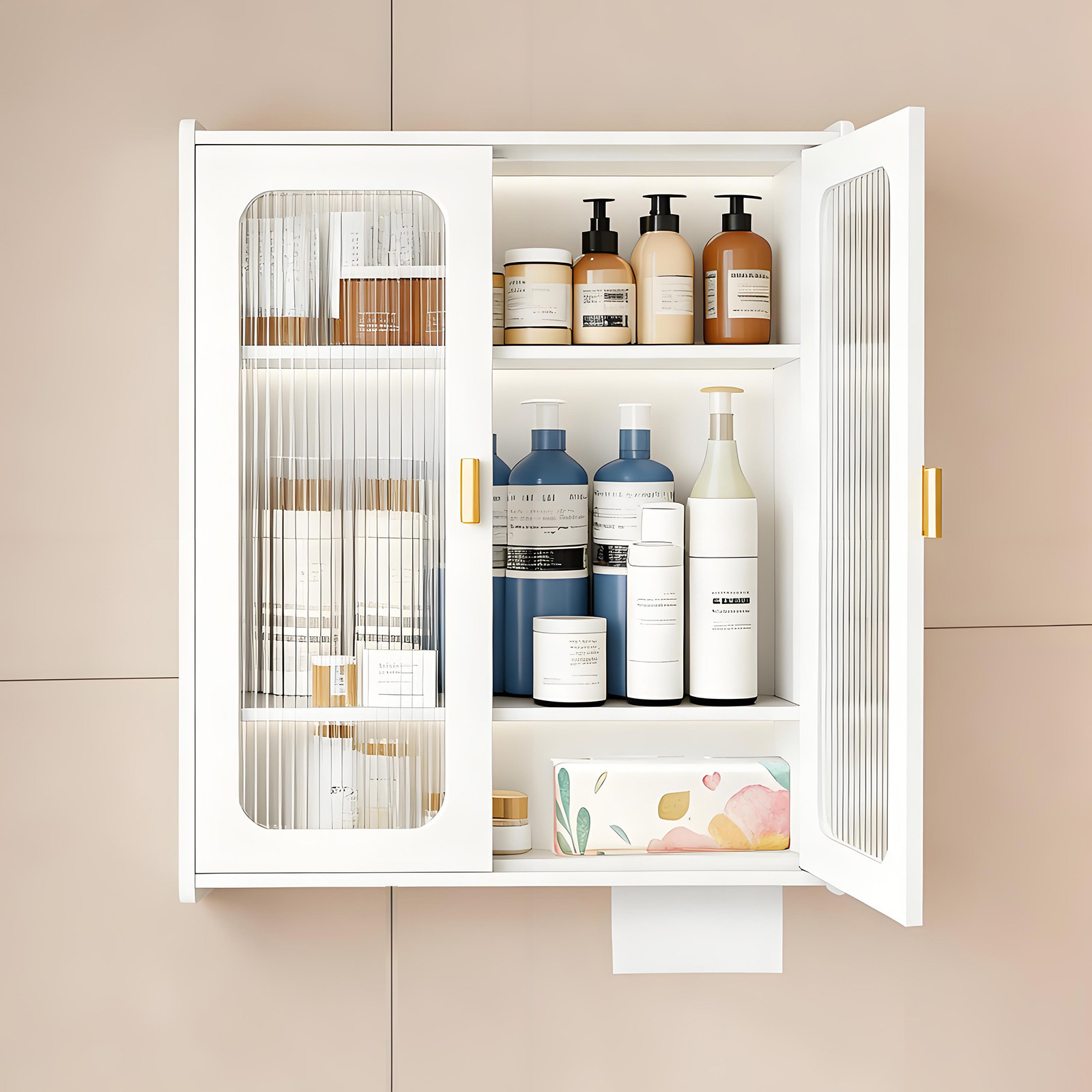 厕所卫生间马桶上方置物架免打孔壁挂储物墙壁柜浴室洗手间收纳柜