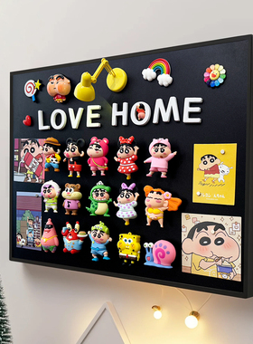 电表箱装饰画电源开关盒上掀开蜡笔小新电闸遮丑磁吸黑板网线箱画