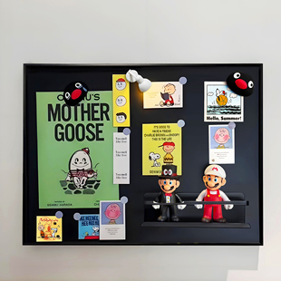 电表箱装饰画磁吸黑板绿色玄关处空开总电源开关盖板免打孔液压式