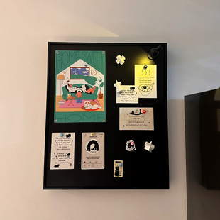 竖款电表箱装饰画黑板磁吸遮丑网线箱现代简约黑白风电闸开关上掀