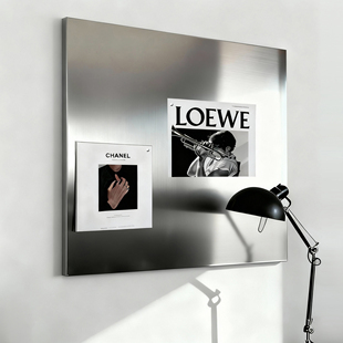 不锈钢无框画客厅卧室装饰画现代简约挂画设计感百搭餐厅墙饰工业