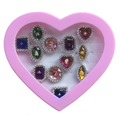 网红女孩玩具公主饰品戒指项链套装 环保塑料