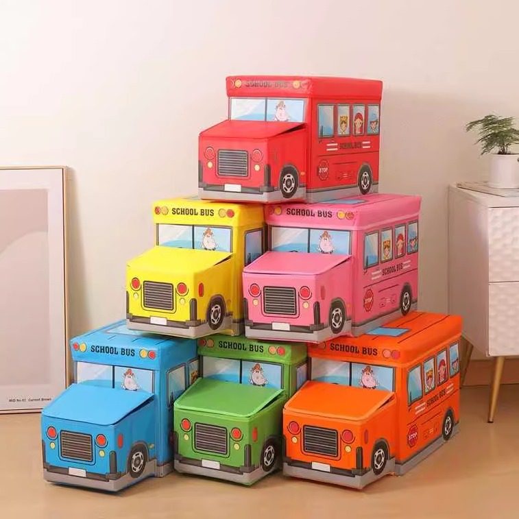 卡通汽车收纳盒折叠收纳凳儿童书本零食整理1170,住宅家具,儿童玩具收纳箱,淘宝优惠券,粉丝福利购,淘宝优惠卷