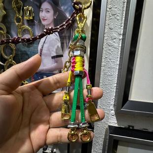 2024新款金属绳索DIY钥匙扣包包挂件设计感筹码p家机器人手袋挂饰
