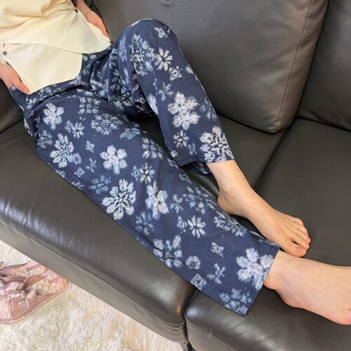 人造棉女士长裤棉绸夏季直筒防蚊