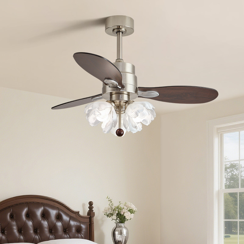 2026新款中古风扇灯餐厅卧室书房复古吊扇灯头简约一体变频电扇灯,生活电器,吊扇/隐形吊扇/装饰吊扇,淘宝优惠券,粉丝福利购,淘宝优惠卷