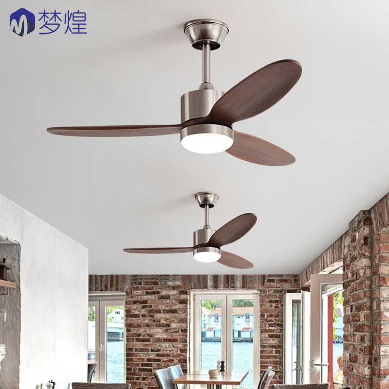 小尺寸新中式风扇灯吊扇灯古铜色客厅复古大气实木卧室餐厅变频灯