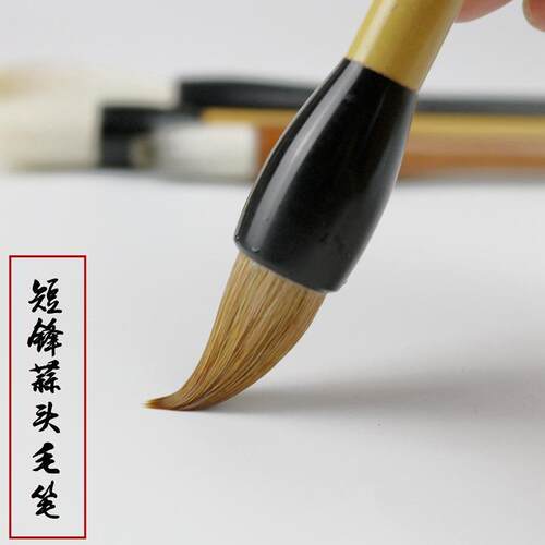 蒜头短锋狼毫毛笔提斗国画花鸟水彩画狼羊兼毫楷书隶书对联染色峰 - 封面
