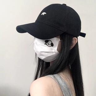 特猫柔日系软顶棒球帽男女百搭显脸小鸭舌帽刺绣小熊运动帽子