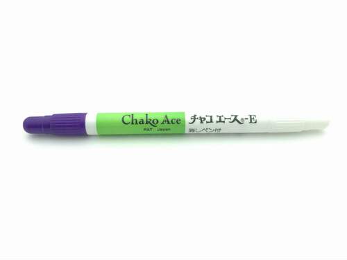 日本ADGER双头紫色水溶笔十字绣水解笔气消笔服装布料定位点位笔